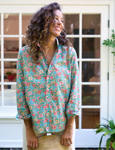 Load image into Gallery viewer, F&amp;E Eileen Shirt in Pink/Blue Floral
