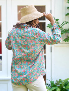 F&E Eileen Shirt in Pink/Blue Floral