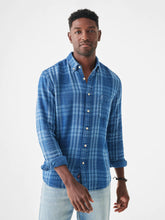 Load image into Gallery viewer, Faherty Men&#39;s Tony Doublecloth Shirt in Indigo Mist
