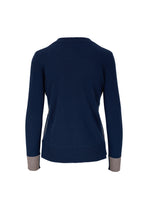 Load image into Gallery viewer, Kinross Women&#39;s Contrast Trim Crew in Navy
