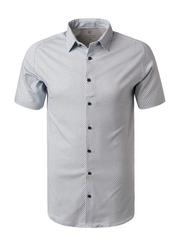 Desoto S/S Jersey Shirt in Blue/Grey Print
