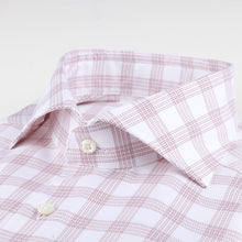 Load image into Gallery viewer, Stenstroms Windowpane Twill Shirt in Pink
