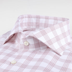 Stenstroms Windowpane Twill Shirt in Pink