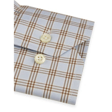 Load image into Gallery viewer, Stenstrom&#39;s Windowpane Twill Shirt in Blue/Tan
