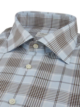 Load image into Gallery viewer, Stenstroms Blue Checked Twill Shirt
