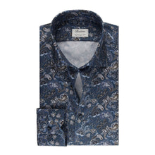 Load image into Gallery viewer, Stenstroms Floral Patterned Twill Shirt in Navy
