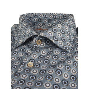 Stenstrom's Casual Floral Oxford Shirt in Navy/Grey