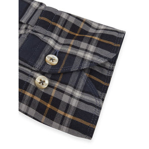 Stenstroms Casual Checked Oxford Shirt in Blue
