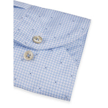 Load image into Gallery viewer, Stenstrom&#39;s Casual Houndstooth Twill Shirt in Light Blue
