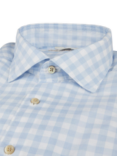 Load image into Gallery viewer, Stenstroms Casual Blue Checked Twill Shirt
