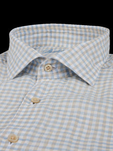 Stenstroms Blue Checked Linen Shirt