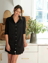 Load image into Gallery viewer, Frank &amp; Eileen Denim Shirtdress in Black
