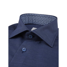 Load image into Gallery viewer, Stenstroms Contrast Twill Shirt in Navy

