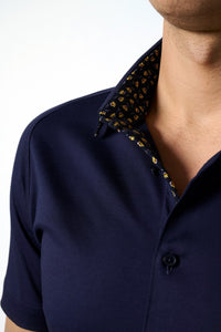 Desoto S/S Solid Jersey Shirt in Navy