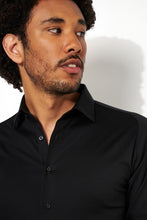Load image into Gallery viewer, Desoto Pique LS Shirt in Black
