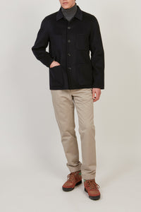 Hartford Men's Navy Wool Jacket