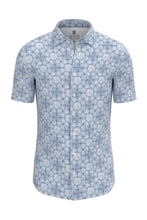 Load image into Gallery viewer, Desoto Short-Sleeve Solid Jersey Shirt in Blue Swirl
