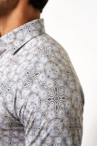 Desoto Short-Sleeve Solid Jersey Shirt in Black Swirl
