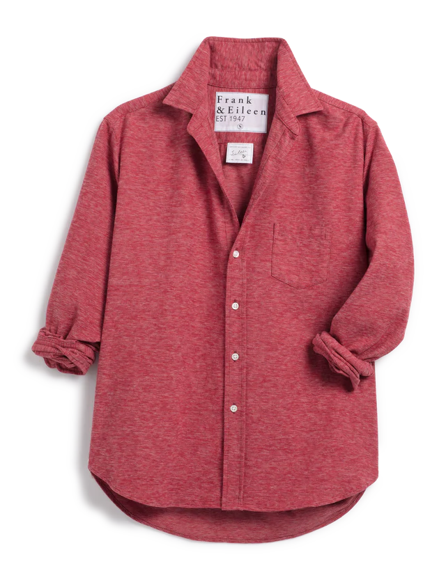 Frank & Eileen Relaxed Button-up in Heather Red