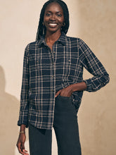 Load image into Gallery viewer, Faherty Women&#39;s Legend Sweater Shirt in Dakota Plaid
