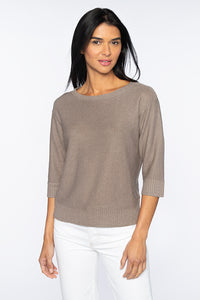 Kinross Textured Easy Pullover in Cafe