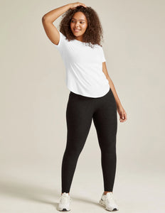 Beyond Yoga Featherweight On The Down Low Tee in Cloud White