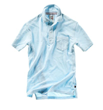 Load image into Gallery viewer, Relwen Men&#39;s Pique Slot Polo in Pale Blue
