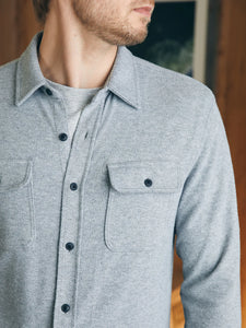 Faherty Men's Legend Sweater Shirt in Grey