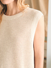 Load image into Gallery viewer, Faherty Miramar Linen Muscle Tank in Summer Sand
