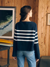 Load image into Gallery viewer, Faherty Women&#39;s Sport Jersey Long-Sleeve in Cape May Stripe
