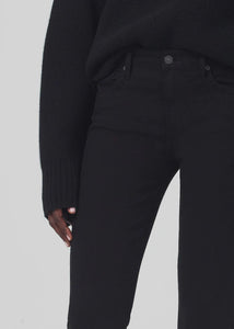 Citizens of Humanity Skyla Mid Rise Slim Jean in Plush Black