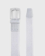 Load image into Gallery viewer, Travis Mathew Staggerwing Stretch Belt in Microchip/White
