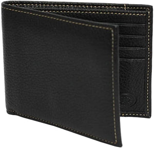 Torino Leather Tumbled Billfold with Contrast Stitch