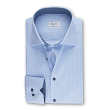 Load image into Gallery viewer, Stenstroms Striped Contrast Shirt in Light Blue
