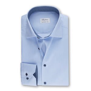 Stenstroms Striped Contrast Shirt in Light Blue