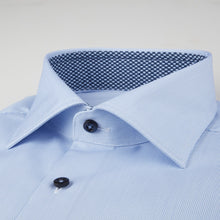 Load image into Gallery viewer, Stenstroms Striped Contrast Shirt in Light Blue
