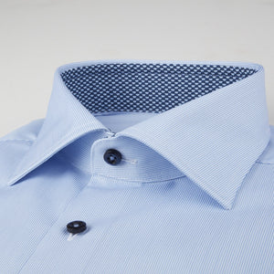 Stenstroms Striped Contrast Shirt in Light Blue