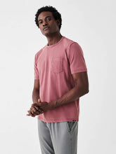 Load image into Gallery viewer, Faherty Men&#39;s Sunwashed Pocket Tee in Plum Wine
