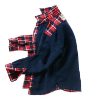 Load image into Gallery viewer, Relwen Men&#39;s Double-Faced Flannel in Red/Navy Plaid
