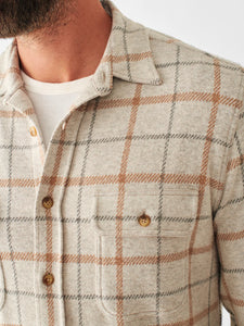 Faherty Men's Legend Sweater Shirt in Open Tundra Windowpane