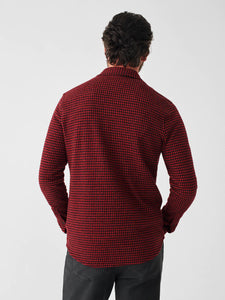 Faherty Men's Legend Sweater Shirt in Red/Black Gingham
