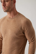 Load image into Gallery viewer, Raffi L/S Raglan Cashmere Sweater in Camel

