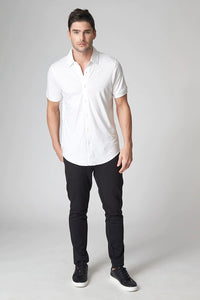 Raffi Linden S/S Button Front Shirt in White