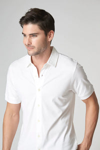 Raffi Linden S/S Button Front Shirt in White