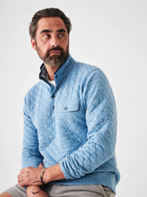 Load image into Gallery viewer, Faherty Epic Quilted Fleece Pullover in Sea Coast Melange
