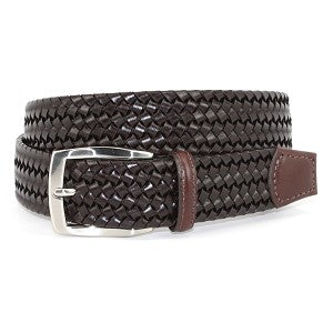 Torino Woven cotton and Leather belt